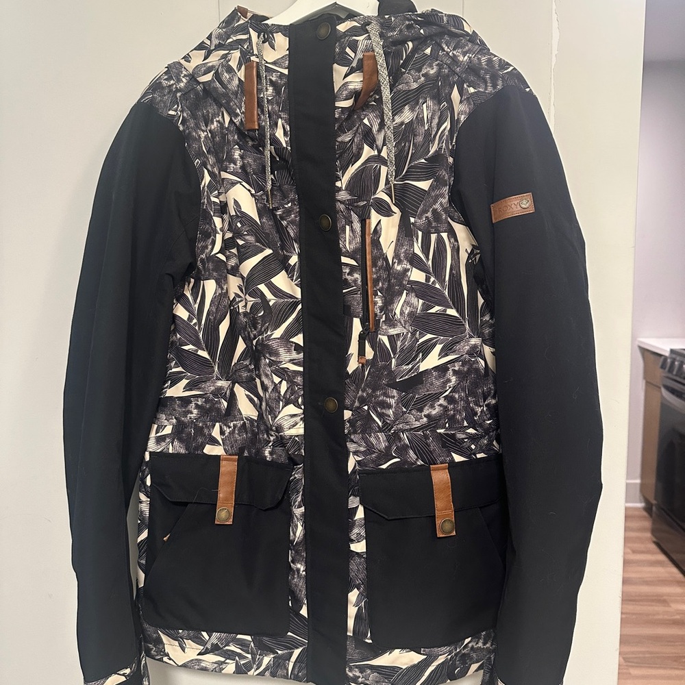 Floral Black and White Men's Jacket